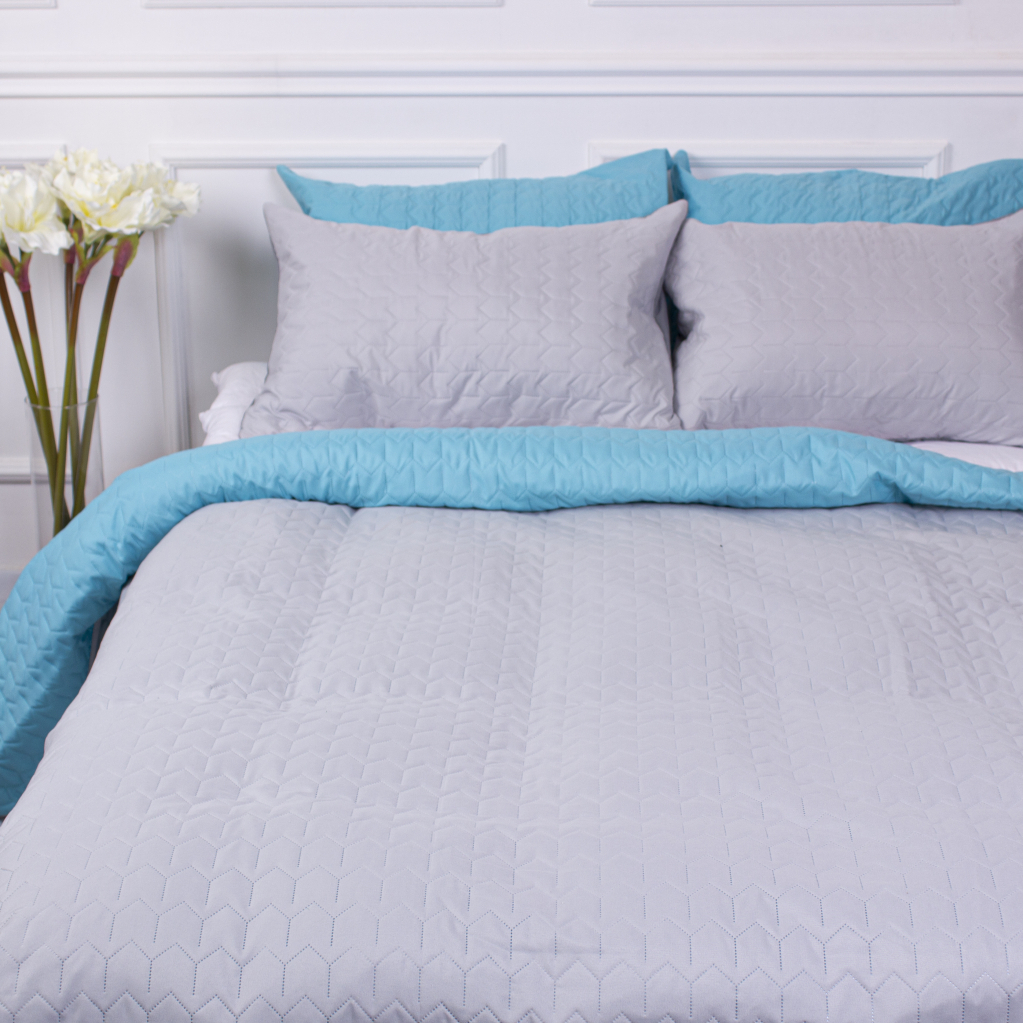 Покривало MirSon набір Dream Line №7113 Drops of the sea 150х210 + наволочка 50х70 (2200005623947) - зображення 7