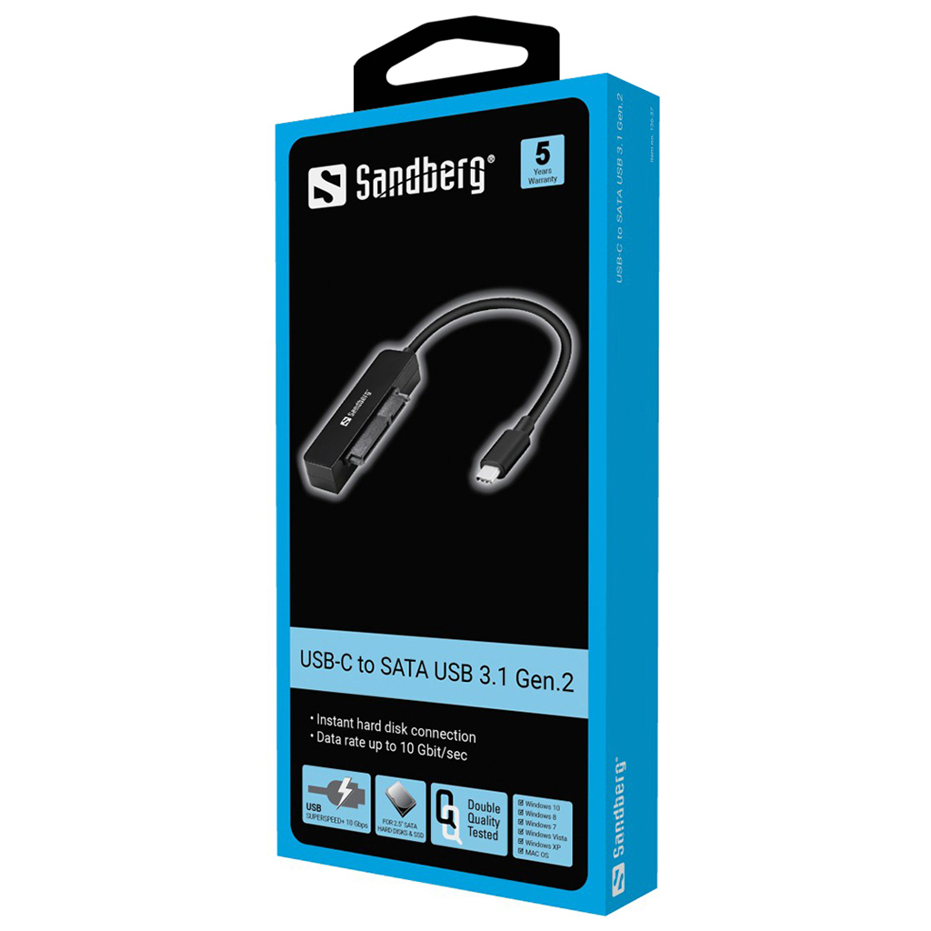 Перехідник USB 3.1 Type-С Gen.2 to SATA III (F) Sandberg (136-37) - зображення 2
