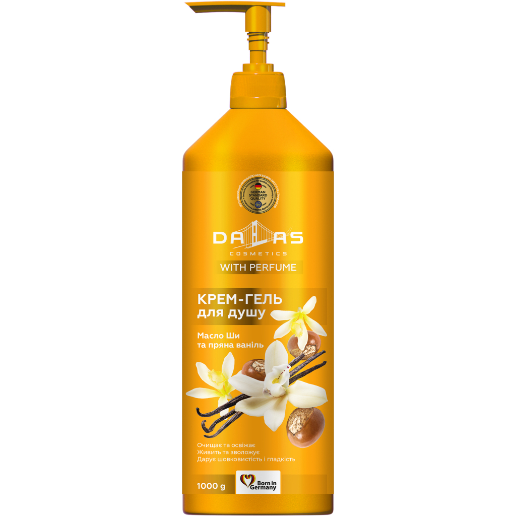 Гель для душу Dalas Cosmetics Олія ши та пряна ваніль 1000 г (4260637722621) - зображення 1