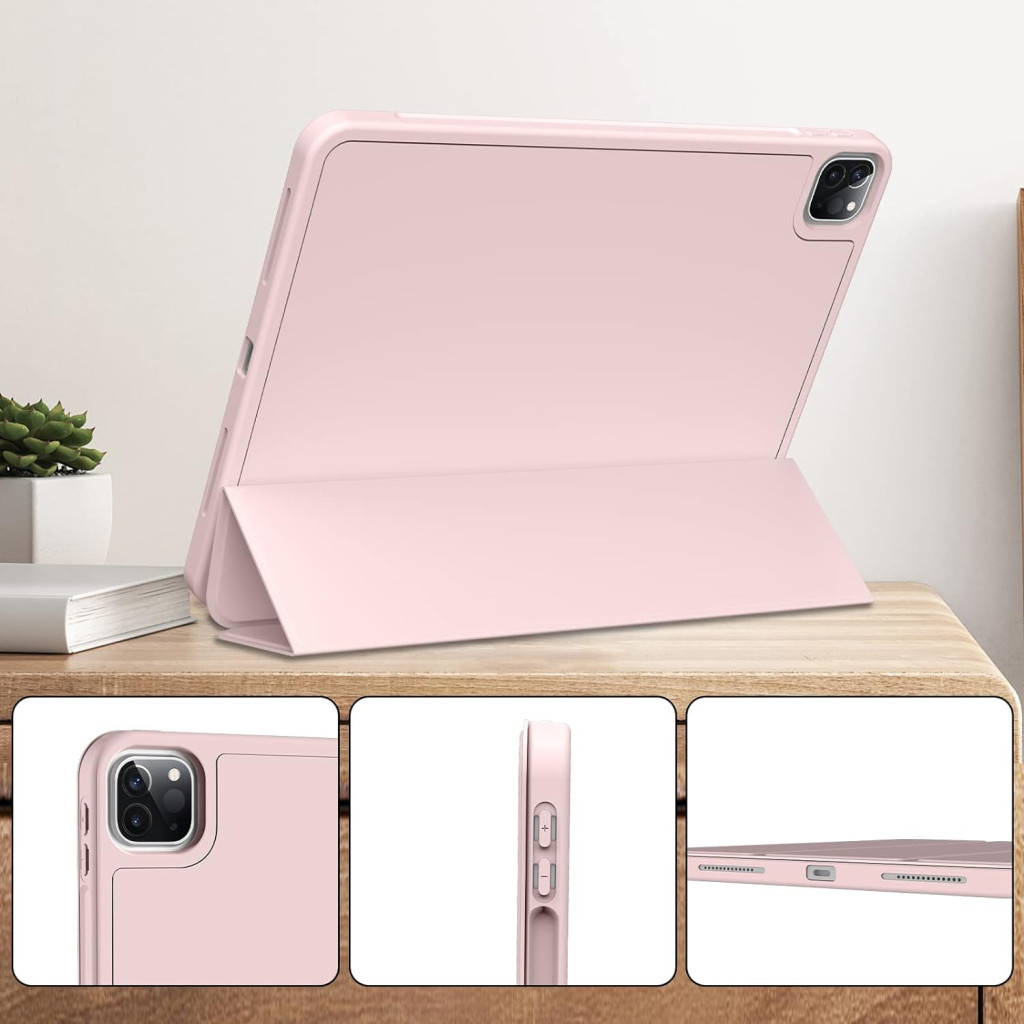 Чохол до планшета BeCover Tri Fold Hard TPU Apple iPad Pro 11 2020/2021/2022 Pink (711113) - зображення 3