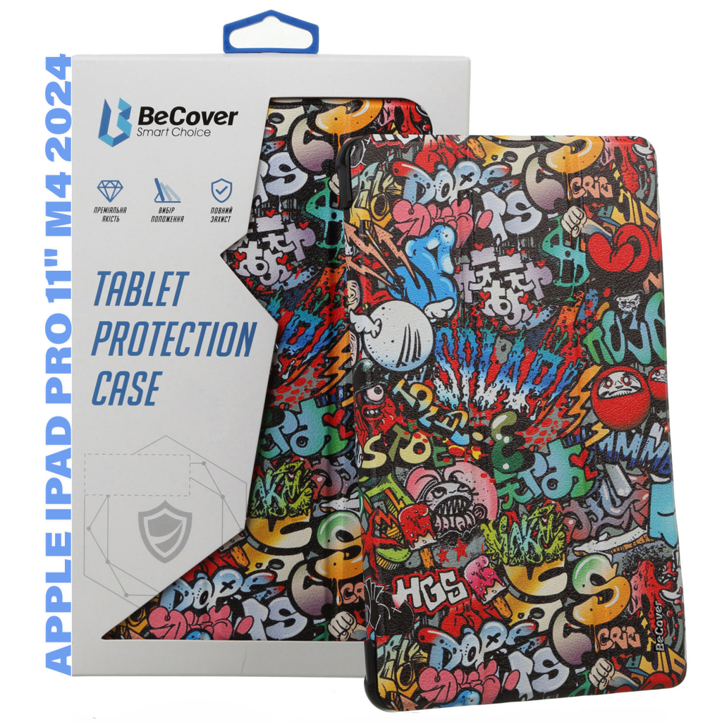 Чохол до планшета BeCover Smart Case Apple iPad Pro 11" M4 2024 Graffiti (711637) - зображення 9