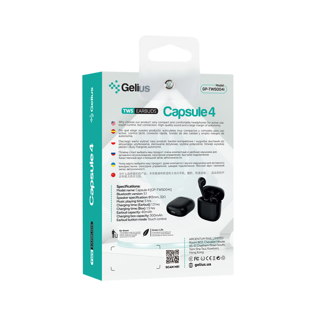 Навушники Gelius Pro Capsule 4 GP-TWS-004i Black (00000089891) - зображення 9