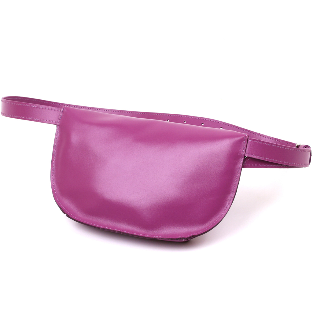 Сумка Shvigel Бананка з натуральної шкіри Фіолетова (16386) - зображення 2