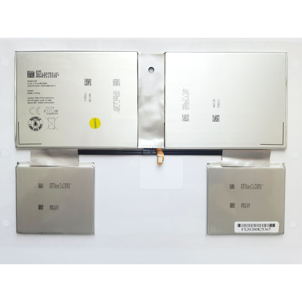 Акумулятор до ноутбука Microsoft Google Pixelbook A70, 6270mAh (48.29Wh), 4cell, 7.7V, Li-ion (A47612) - зображення 1