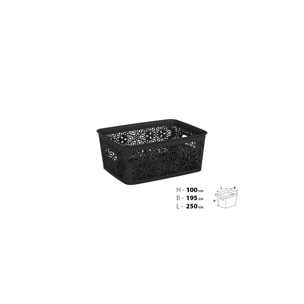 Кошик для зберігання Violet House 0501 1 Ажур Coffee 5 л (0501 1 Ажур COF б/кр. 5 л) - зображення 2