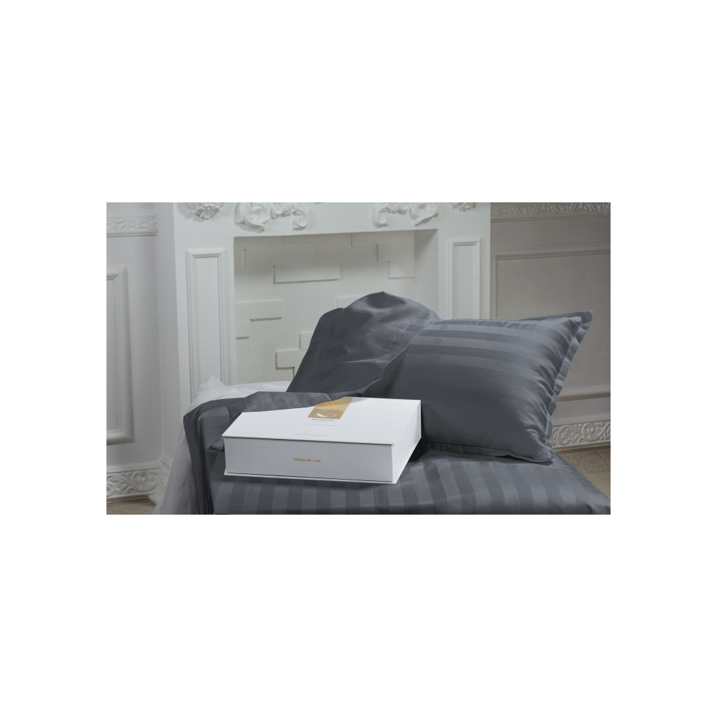 Постільна білизна MirSon Сатин Premium Жаккард Graphite 200х220 (2200001434899) - зображення 1