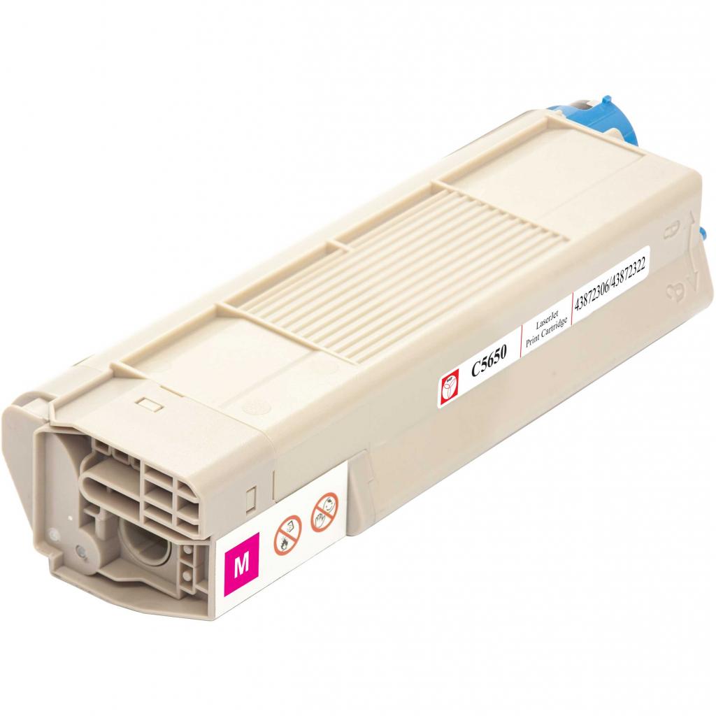 Тонер-картридж BASF OKI C5650/5750 Magenta 43872306/43872322 (KT-C5650M) - изображение 3