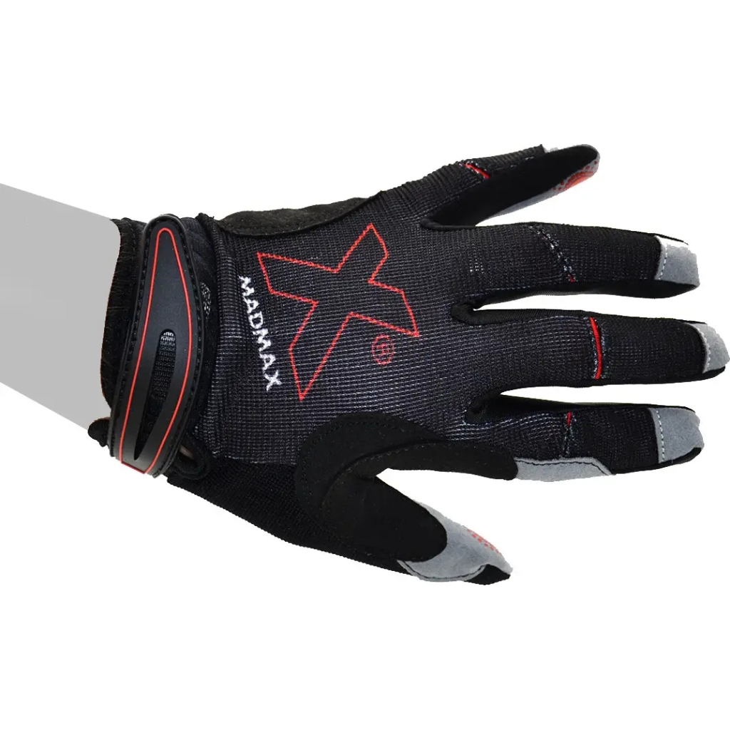 Рукавички для фітнесу MadMax MXG-103 X Gloves Black/Grey M (MXG-103-BLK_M) - изображение 8