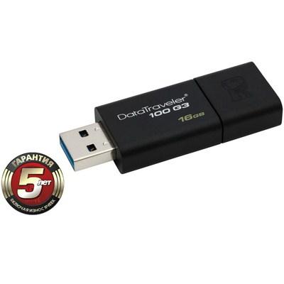 USB флеш накопичувач Kingston 16Gb DataTraveler 100 Generation 3 USB3.0 (DT100G3/16GB) - зображення 2