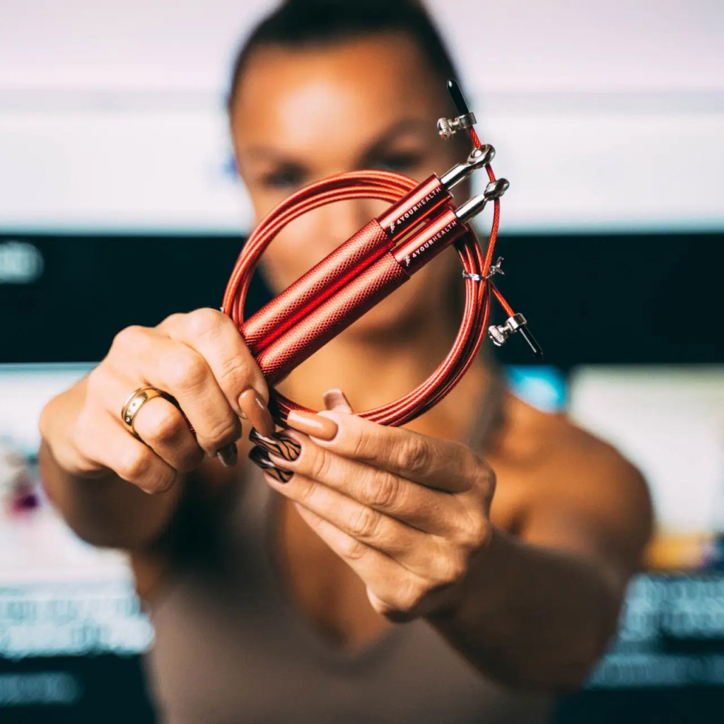 Скакалка 4yourhealth Jump Rope Premium 0194 швидкісна 3м Червона (4YH_0194_Red) - изображение 8