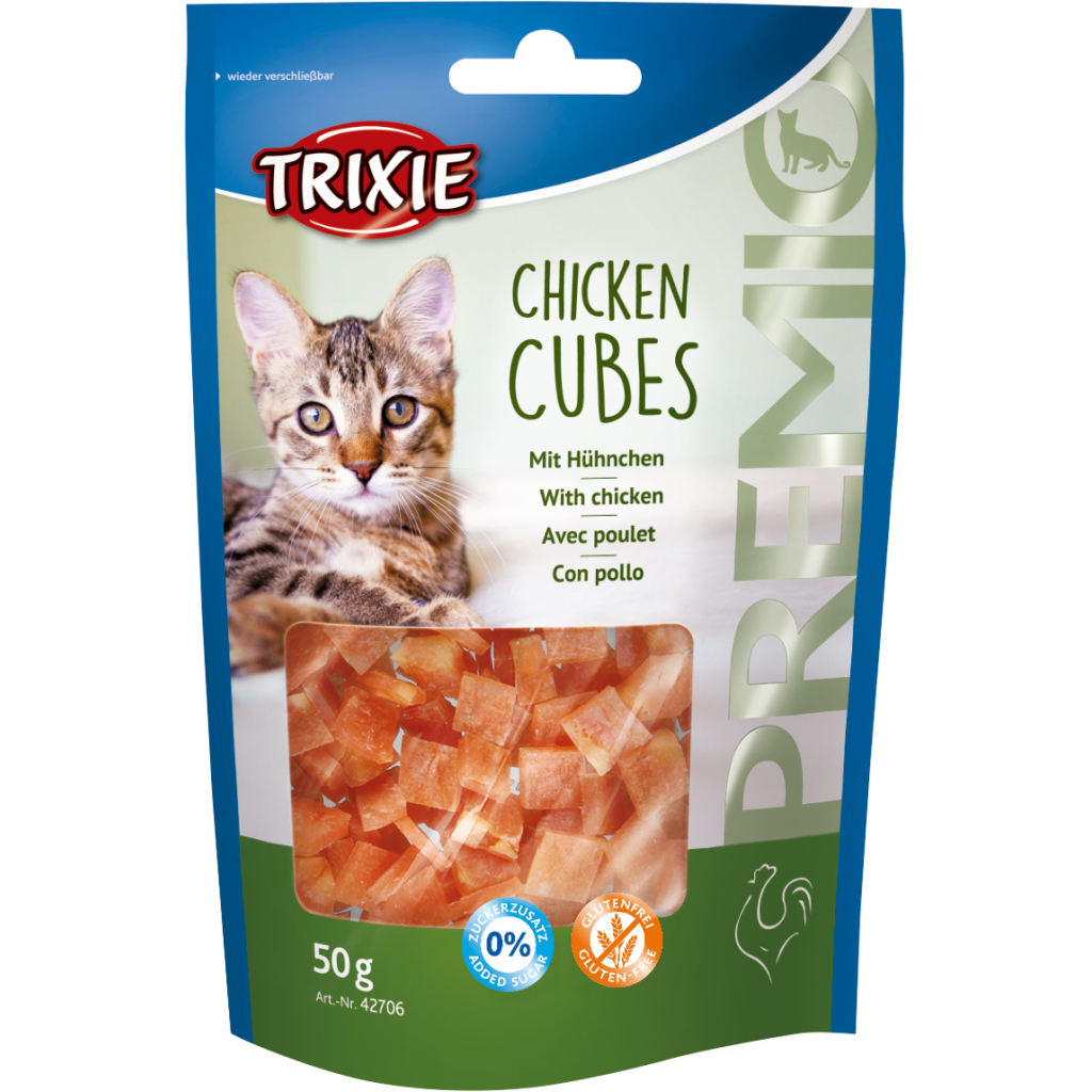 Ласощі для котів Trixie Premio Chicken Cubes курячі кубики 50 г (4011905427065) - зображення 1