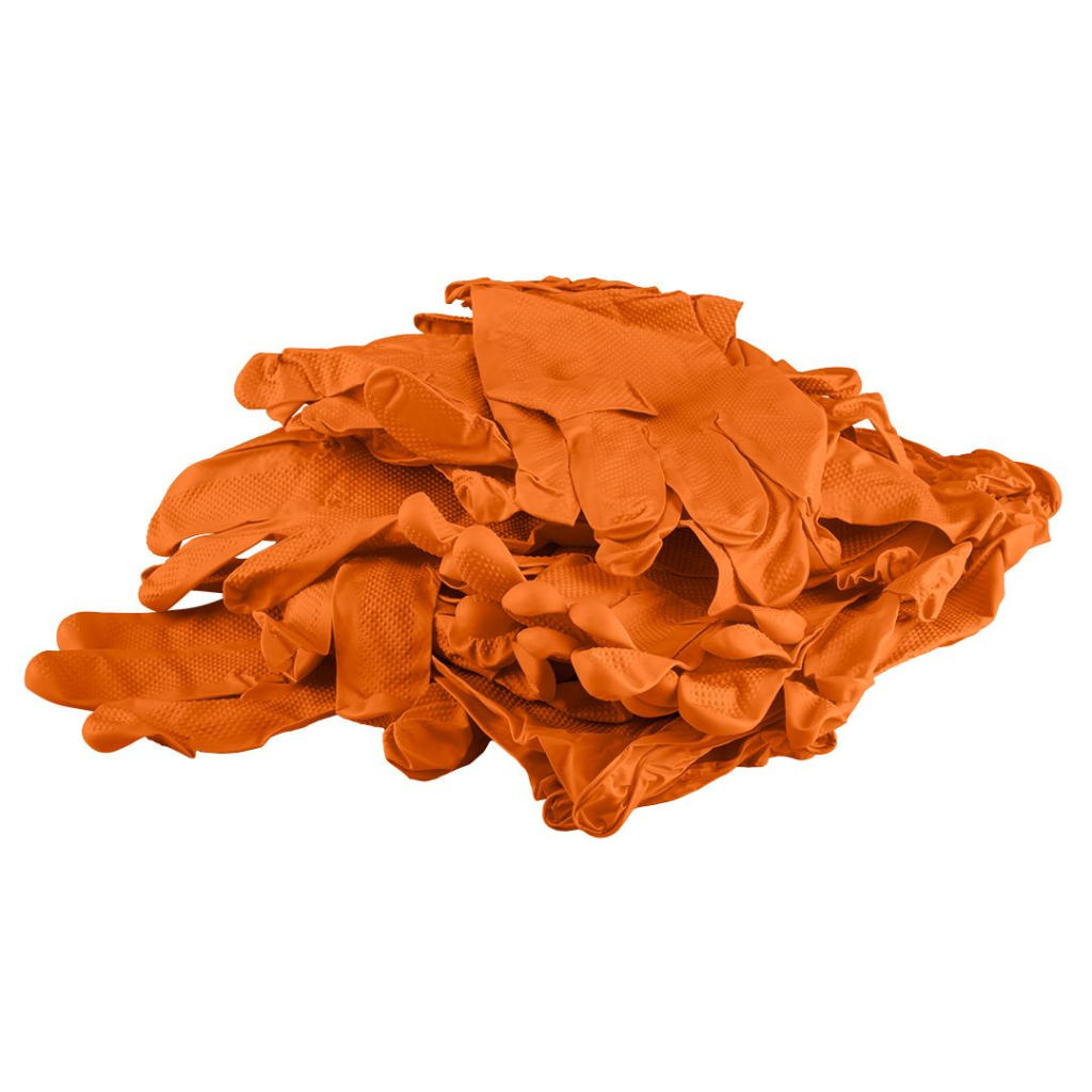 Захисні рукавиці Neo Tools робочі/медичні, перфоровані нітрилові, р.L, 50шт., помаранчевий (97-690-L) - изображение 6