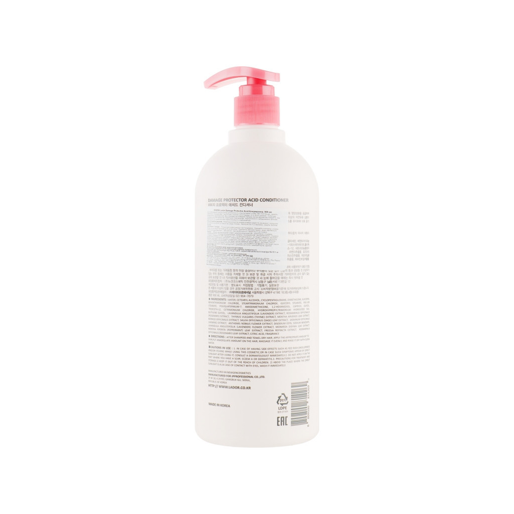 Кондиціонер для волосся La'dor Damaged Protector Acid Conditioner 900 мл (8809500814269) - изображение 2