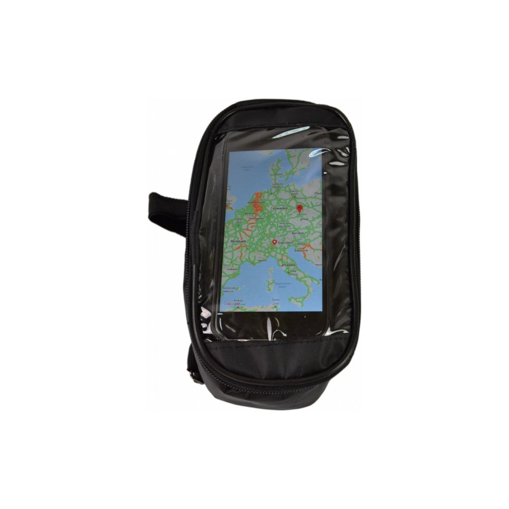 Велосумка нарамна Poputchik під смартфон 20х12х10 см Black (MFV63306-001) - зображення 2
