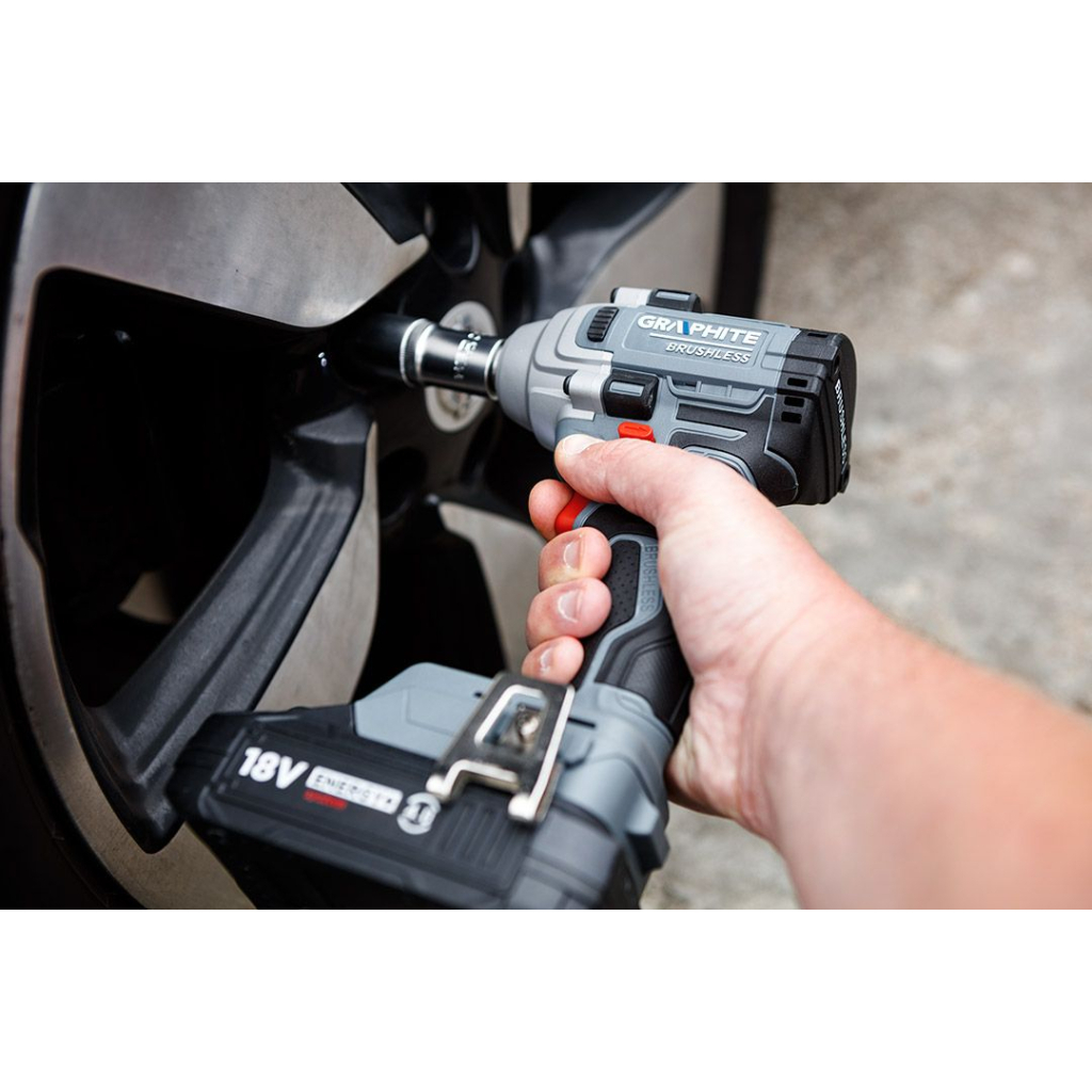 Гайковерт Graphite Energy+ 18V, безщітковий, 2600об/хв, 330Нм, 1/2", 0.9кг (без АКБ та ЗП) (58G028-1) - изображение 5