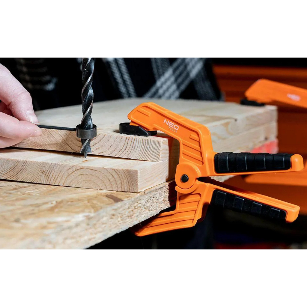 Струбцина Neo Tools затискач пружинний, пластик, 100мм (45-523) - зображення 2