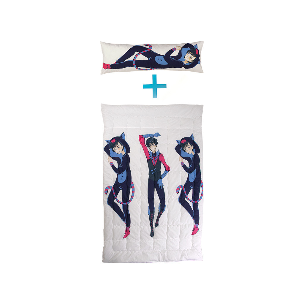 Ковдра Руно набір силіконова зимова ковдра Наомі Ріо 140х205см з подушкою дакімакура Ріо 50х140 см (924.02СЛУ_Ріо) - зображення 1