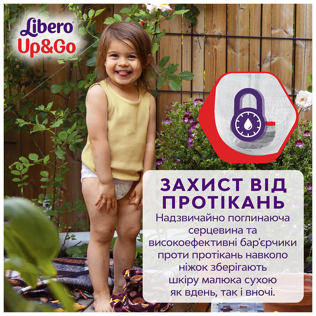 Підгузки Libero Up&Go Розмір 8 (19-30 кг) 28 шт (7322541091662) - зображення 6