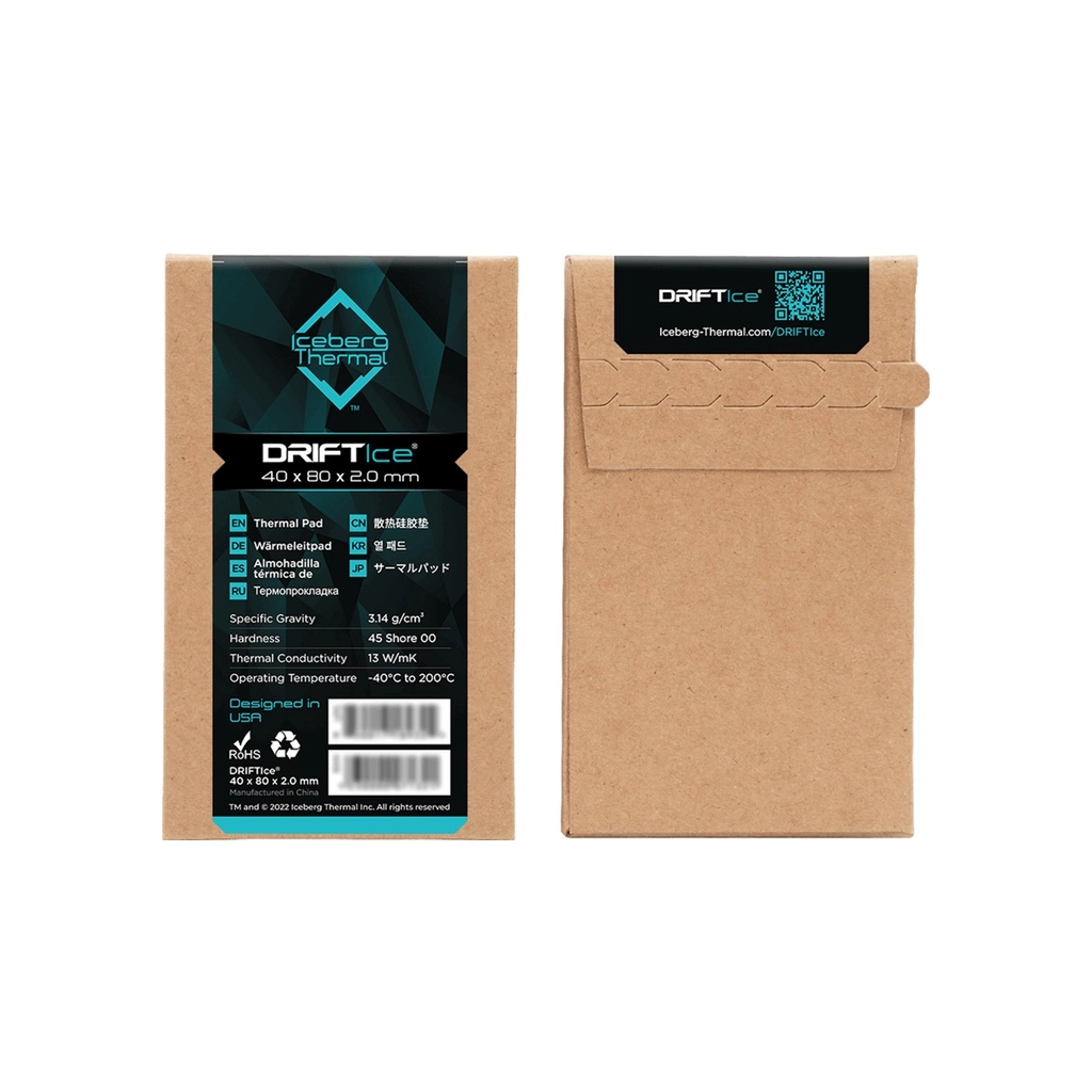 Термопрокладка Iceberg Thermal DRIFTIce Thermal Pad 40mmx80mm 1.0mm (DRIFTICE10-A0A) - зображення 5