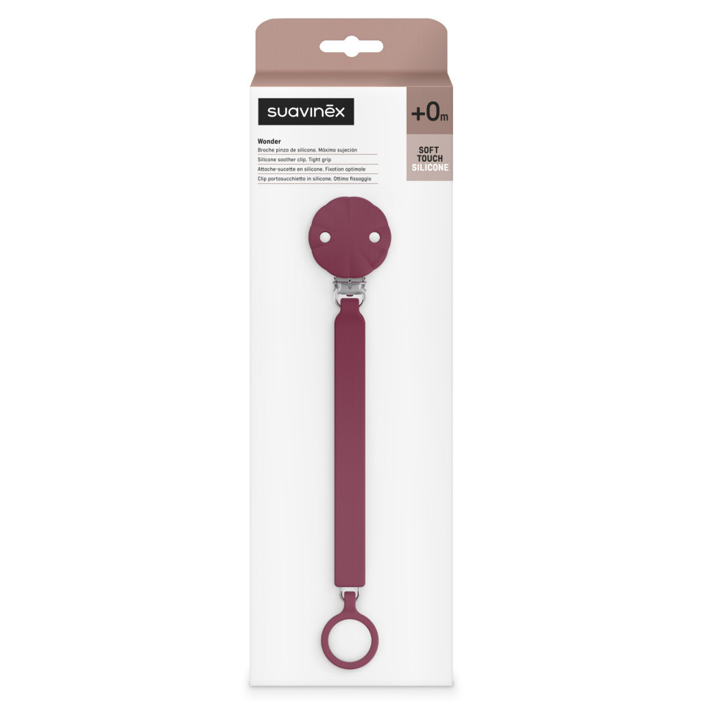 Кліпса для пустушок Suavinex Wonder бордова (402545) - изображение 5
