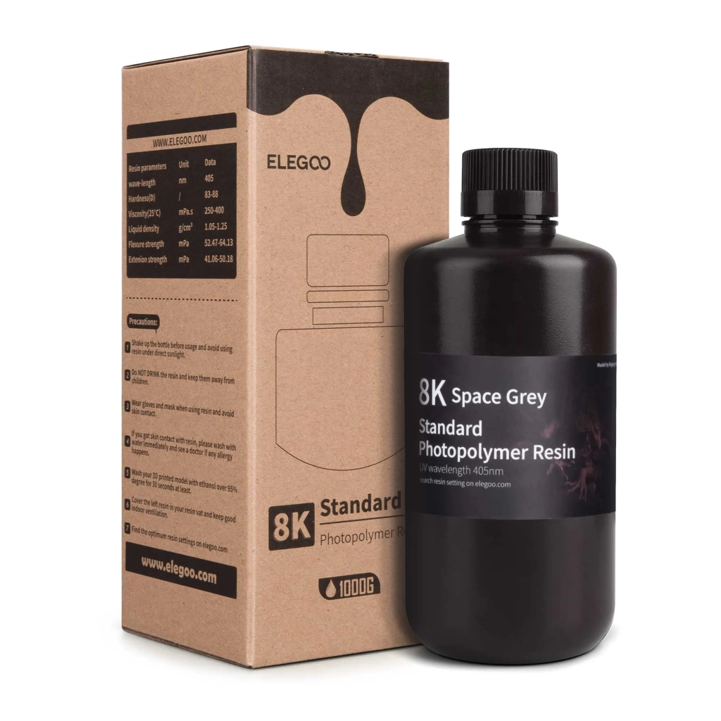 Фотополімерна смола ELEGOO Resin, Standard 8K 1кг, gray space (50.103.0124) - зображення 2