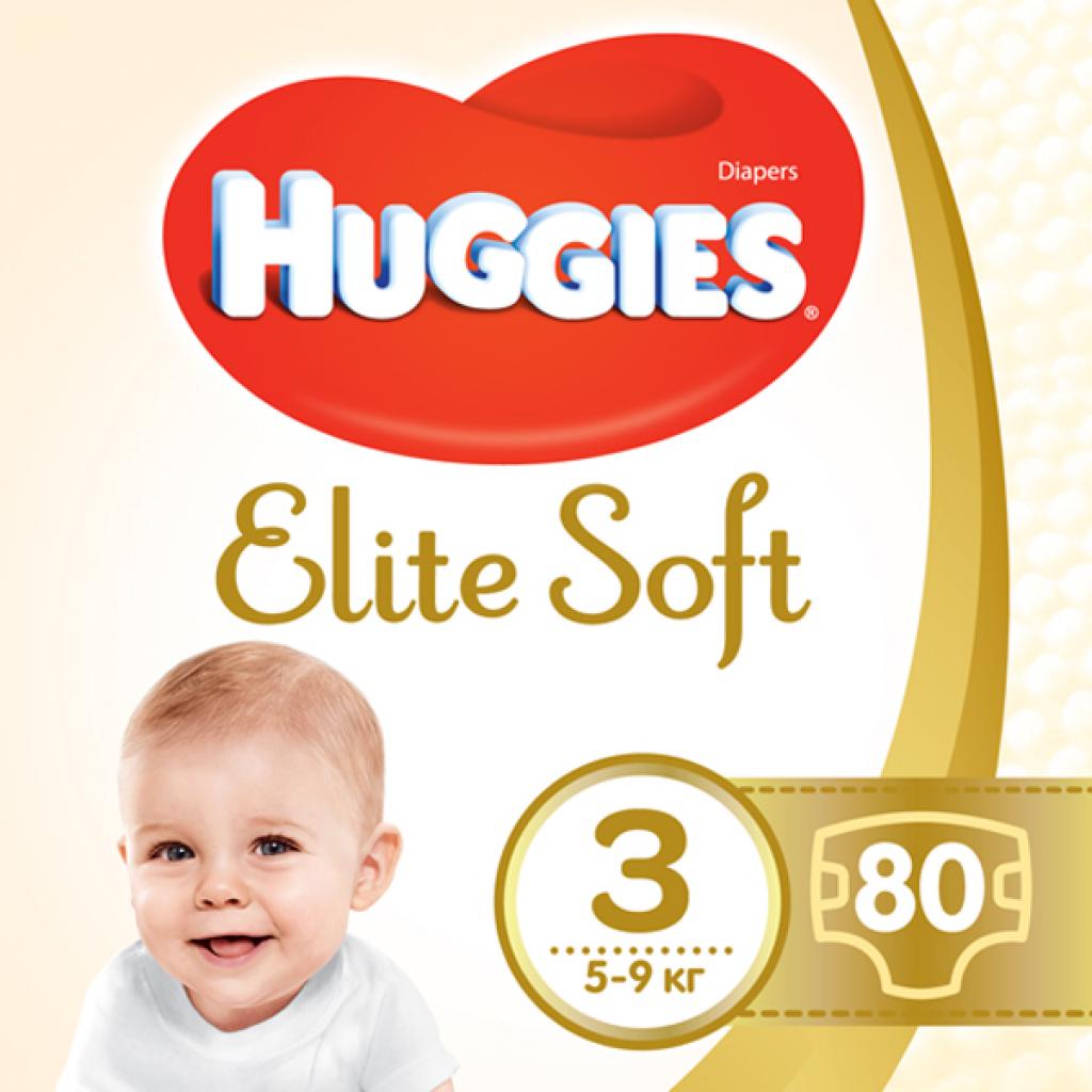Підгузки Huggies Elite Soft 3 Mega (5-9 кг ) 80 шт (5029053545295) - зображення 1