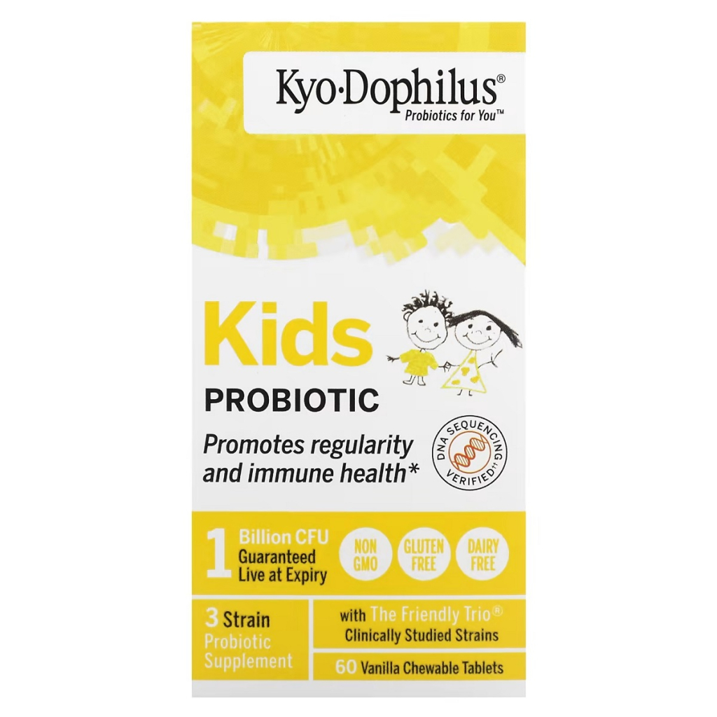 Пробіотики Kyolic для дітей, смак ванілі, Kids Probiotic, 60 жувальних капсул (WAK-60132) - зображення 1