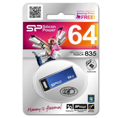 USB флеш накопичувач Silicon Power 64GB Touch 835 Blue (SP064GBUF2835V1B) - зображення 3