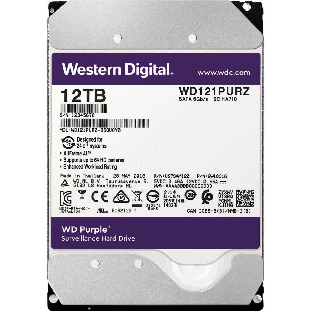 Жорсткий диск 3.5" 12TB WD (WD121PURZ) - зображення 1
