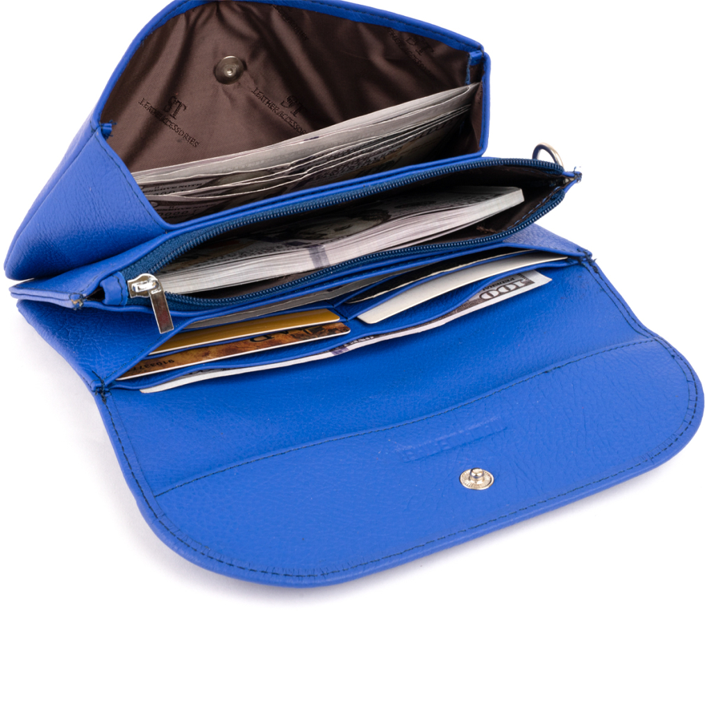 Гаманець ST Leather Зі шкіри Синій (19319) - зображення 7