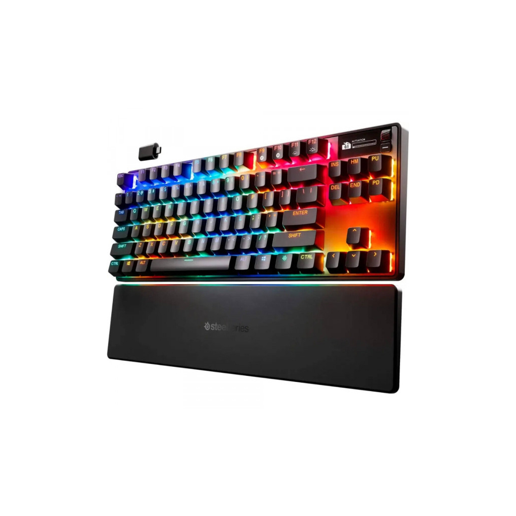 Клавіатура SteelSeries Apex Pro TKL Wireless Gen 3 UA HyperMagnetic OmniPoint 2.0 OLED UA Black (64871) - зображення 4