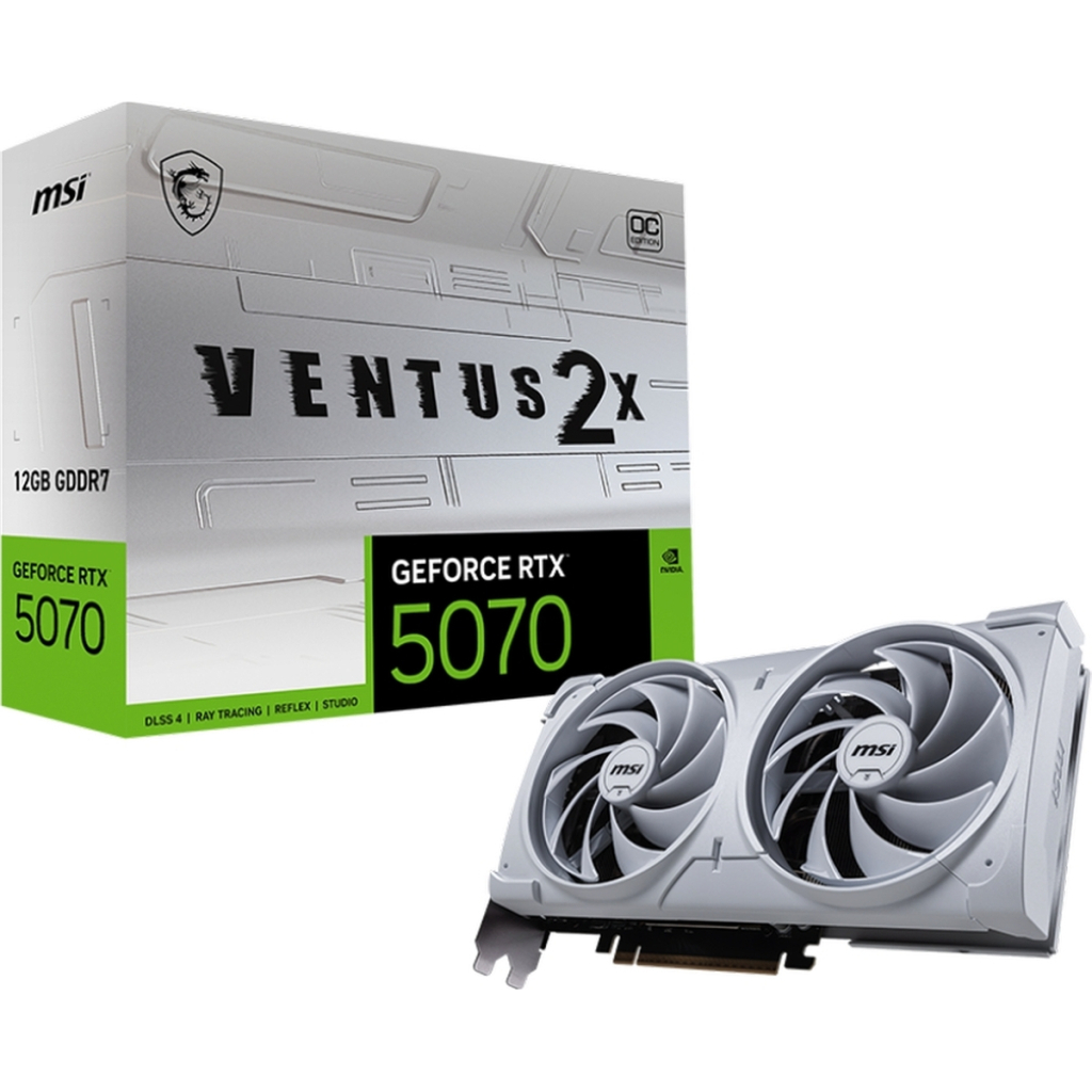 Відеокарта MSI GeForce RTX5070 12Gb VENTUS 2X OC WHITE (RTX 5070 12G VENTUS 2X OC WHITE) - зображення 6