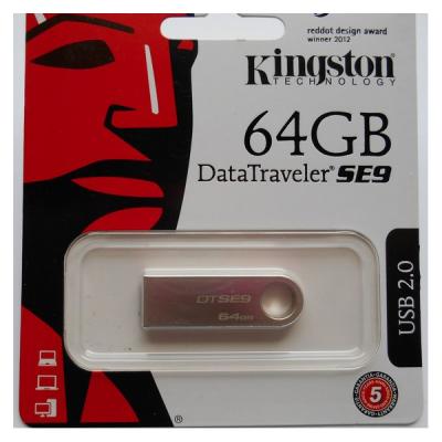 USB флеш накопичувач Kingston 64GB DataTraveler SE9 Silver USB 2.0 (DTSE9G2/64GBZ) - зображення 3