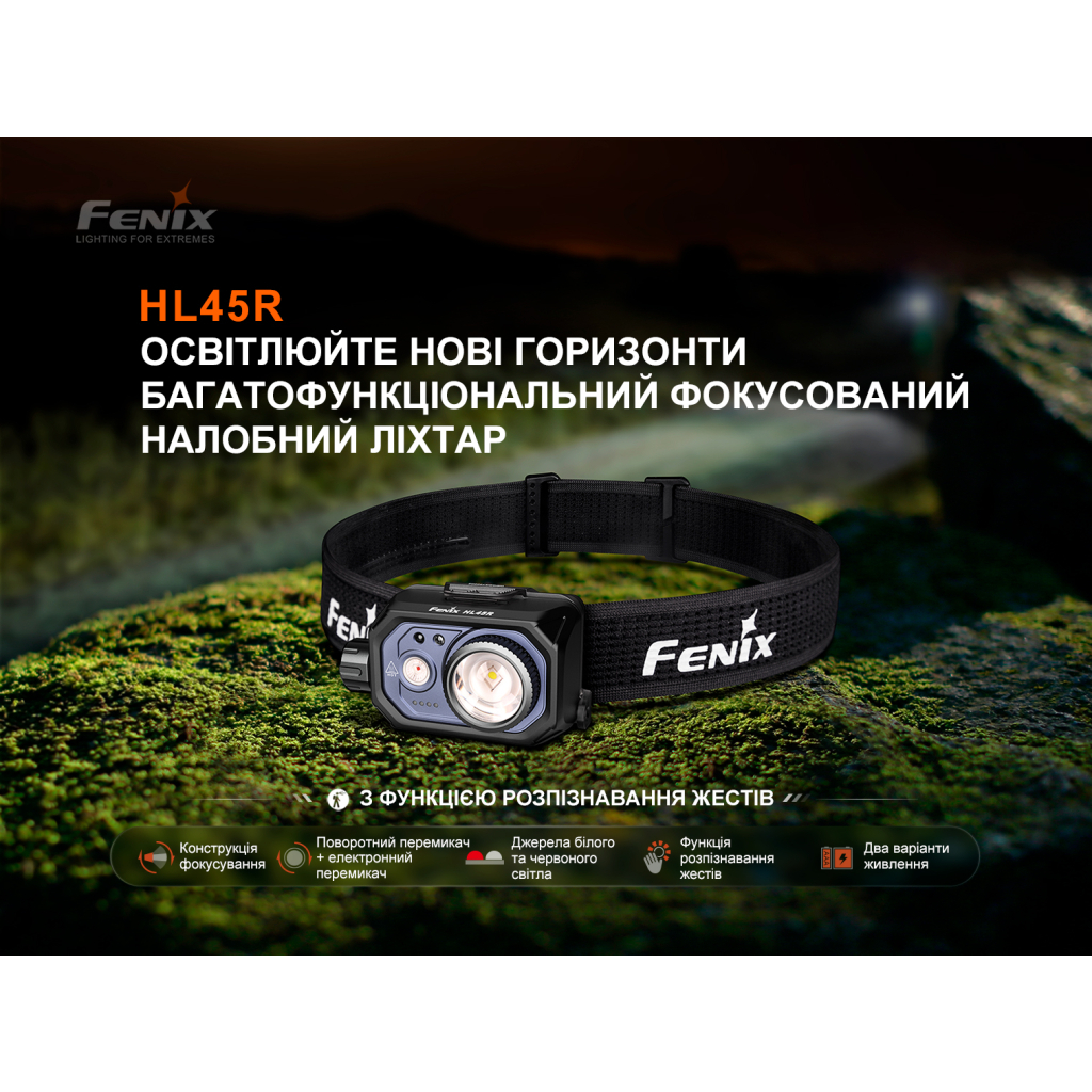 Ліхтар Fenix HL45R LED з безконтактним датчиком (HL45RLED) - зображення 6