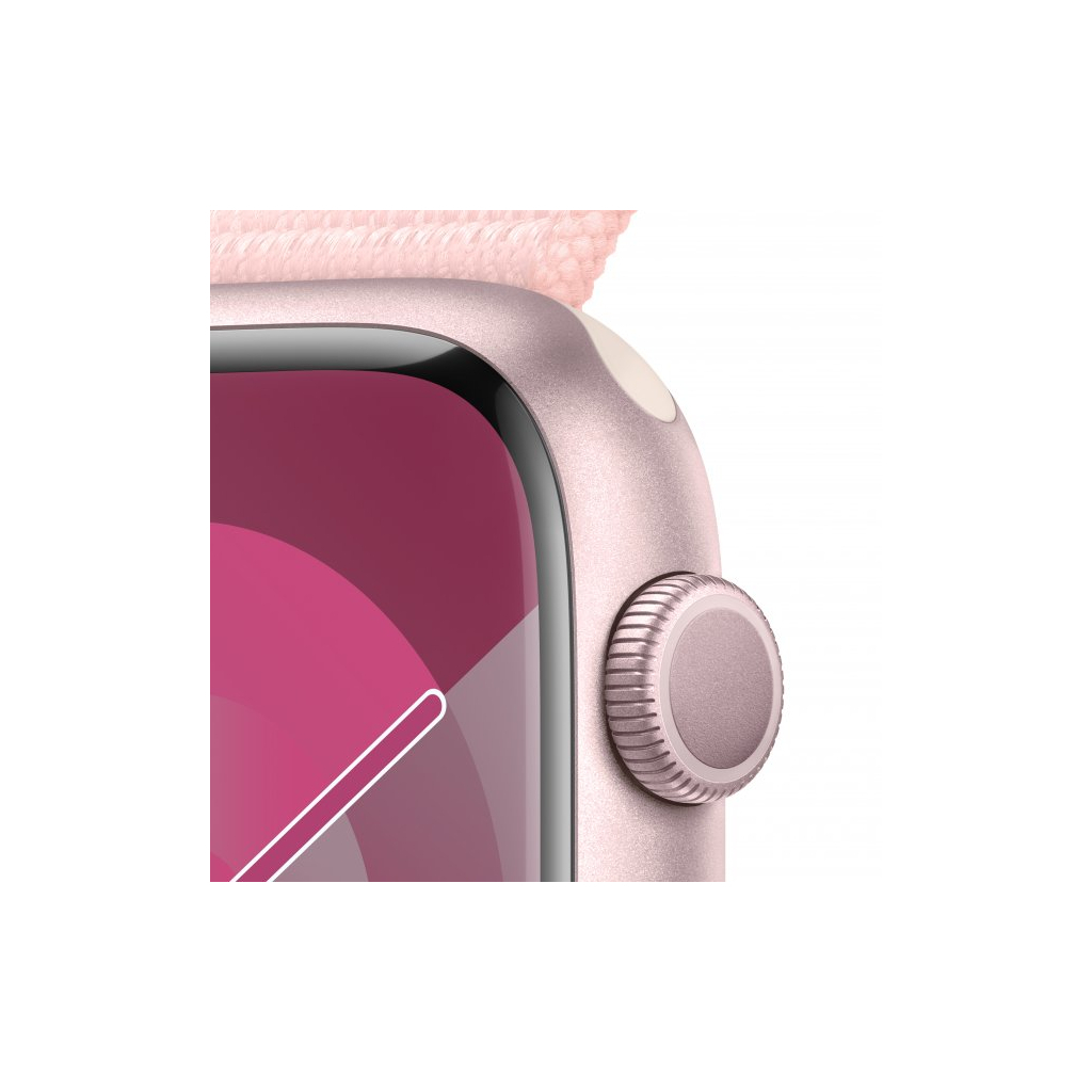 Смарт-годинник Apple Watch Series 9 GPS 41mm Pink Aluminium Case with Light Pink Sport Loop (MR953QP/A) - зображення 3