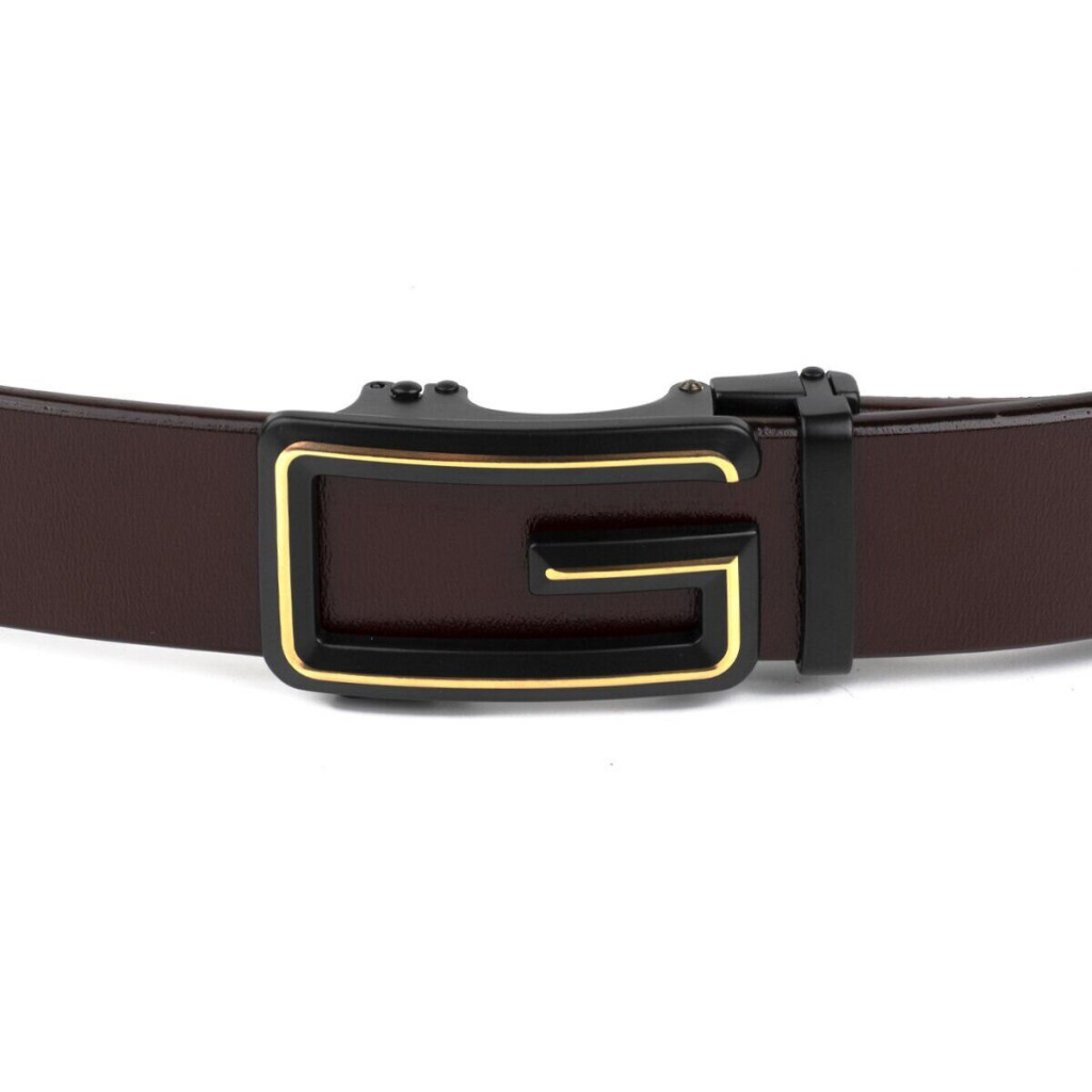 Ремінь Vintage Чоловічий з пряжкою у вигляді літери G Коричневий (20288) - зображення 6