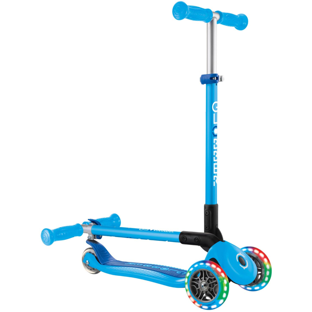 Самокат Globber серії Primo Foldable Lights блакитний Колеса з підсвічуванням (432-101-3) - зображення 8