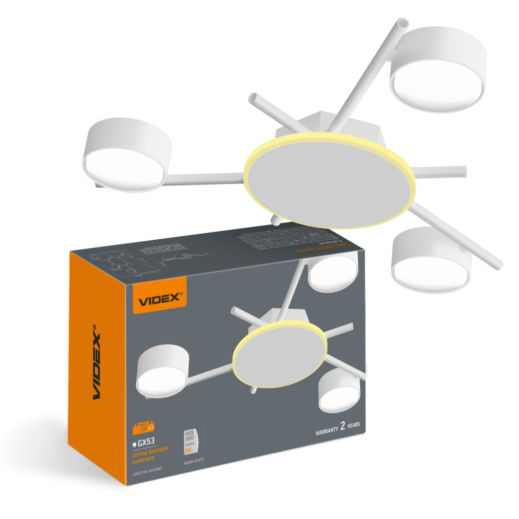 Світильник Videx під лампу 3xGX53 (VL-SPF20B-WB) - зображення 1