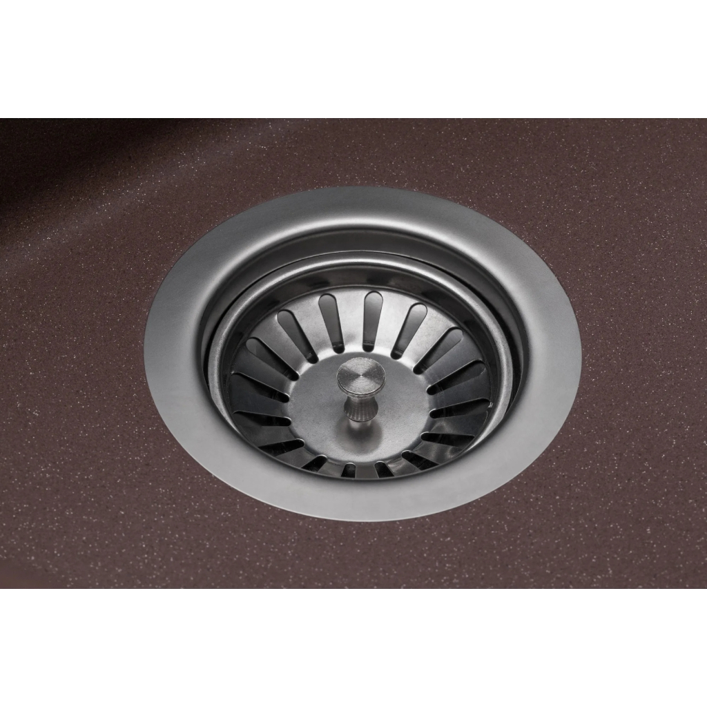 Мийка кухонна GRANADO RONDA marron з сифоном (470*490mm.) (gr2206) - зображення 3