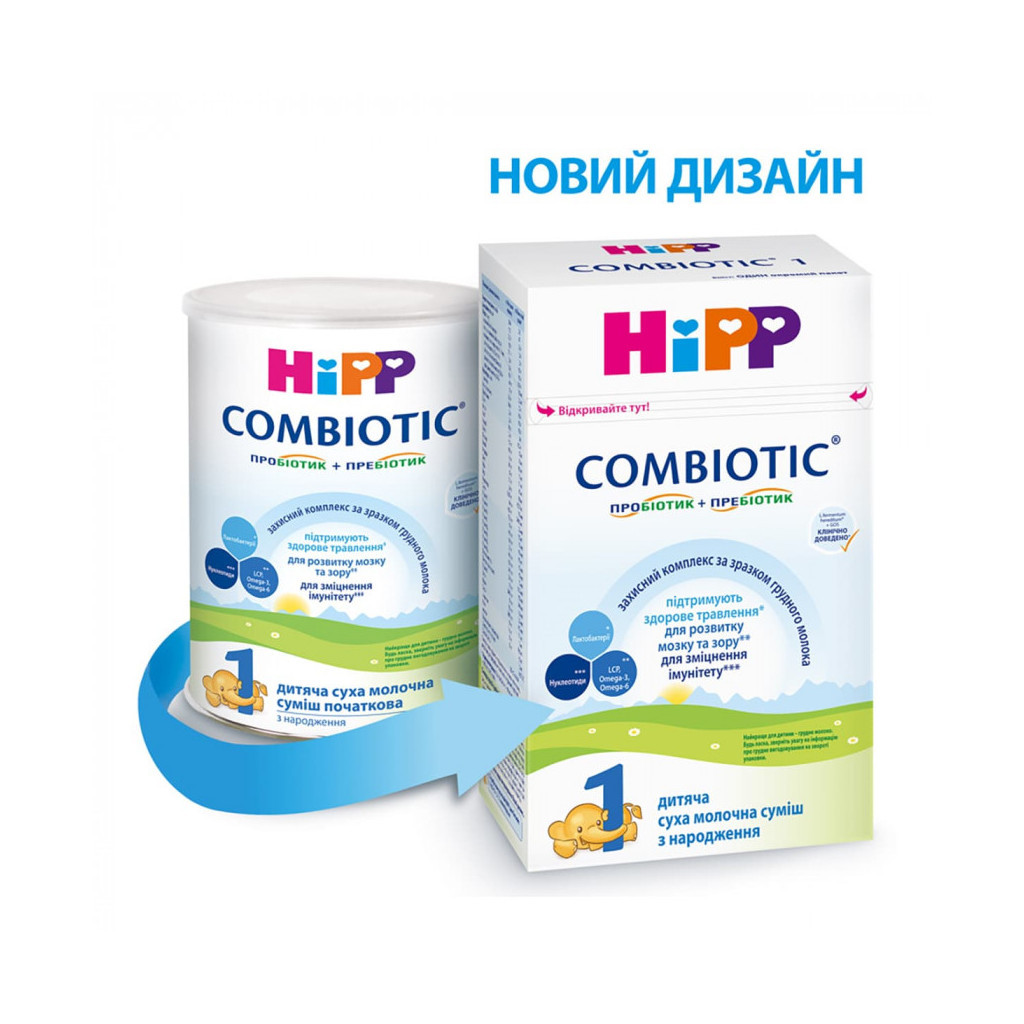 Дитяча суміш HiPP молочна Combiotic 1 початкова 500 г (9062300138747) - изображение 2