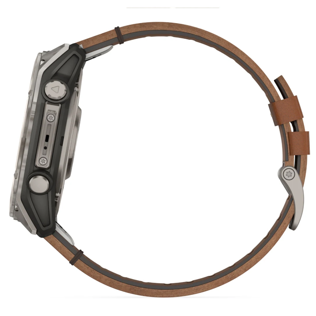 Смарт-годинник Garmin fenix 8 51mm,AMOLED,Sapphire, Bare Ti, Blk/Chsnt Lthr (010-02905-40) - зображення 5