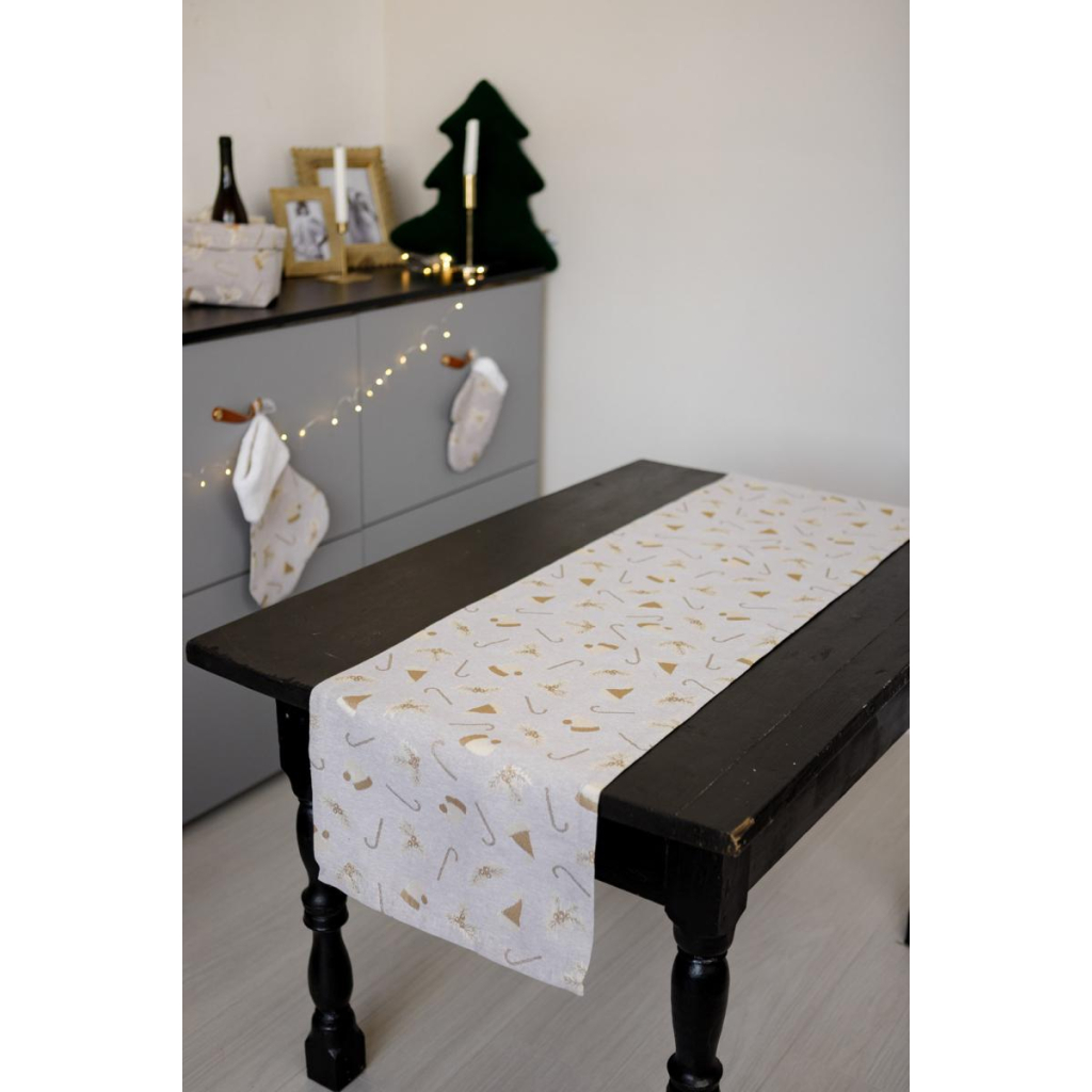 Доріжка на стіл Прованс Шапочки на бежевому 40х180 см (036824) - зображення 2