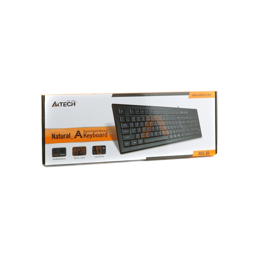 Клавіатура A4Tech KRS-85 PS/2 Black - зображення 3