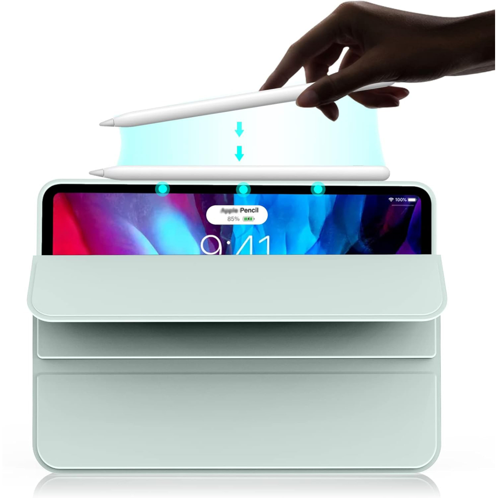 Чохол до планшета BeCover Tri Fold Soft TPU Silicone Apple iPad Pro 11" M4 2024 Light Green (711747) - зображення 2