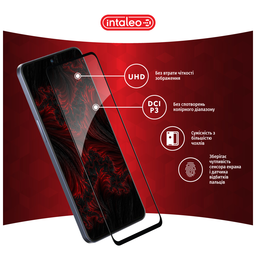 Скло захисне Intaleo Full Glue ZTE V40S Black (1283126575693) - зображення 4