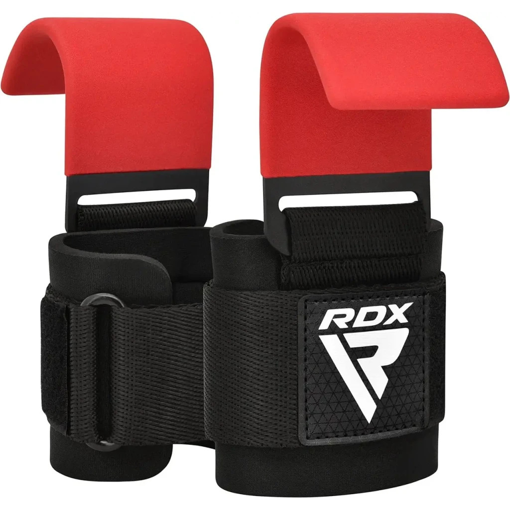 Гаки для тяги на зап'ястя RDX W5 Gym Hook Strap Red Plus (WAN-W5R+) - зображення 2