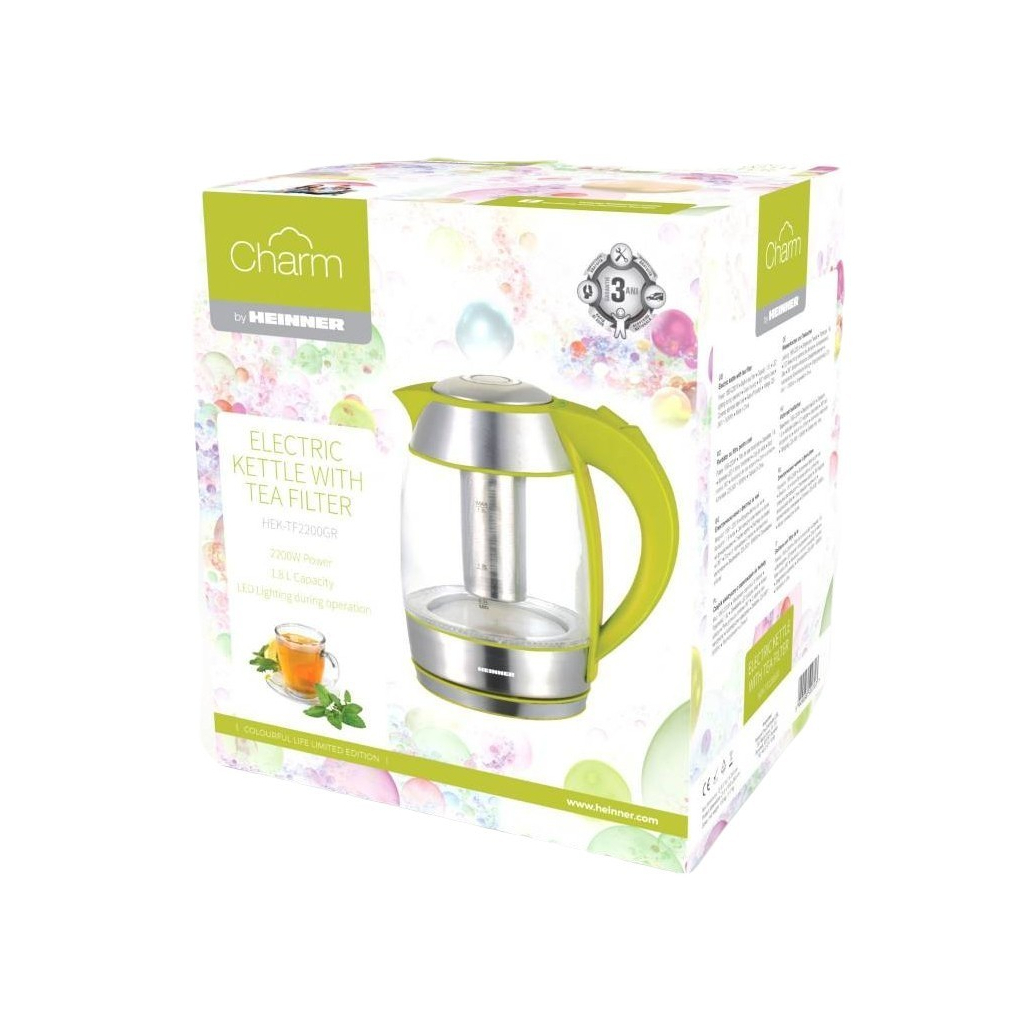 Електрочайник HEINNER HEK-TF2200GR - зображення 4