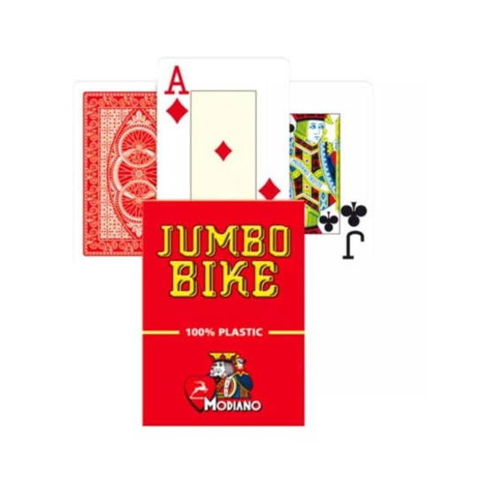 Гральні карти Modiano Bike Trophy 100 Plastic Jumbo Index (red) (00578) - зображення 2