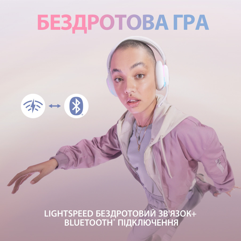 Навушники Logitech G735 Wireless Gaming Headset Off-White (981-001083) - зображення 4