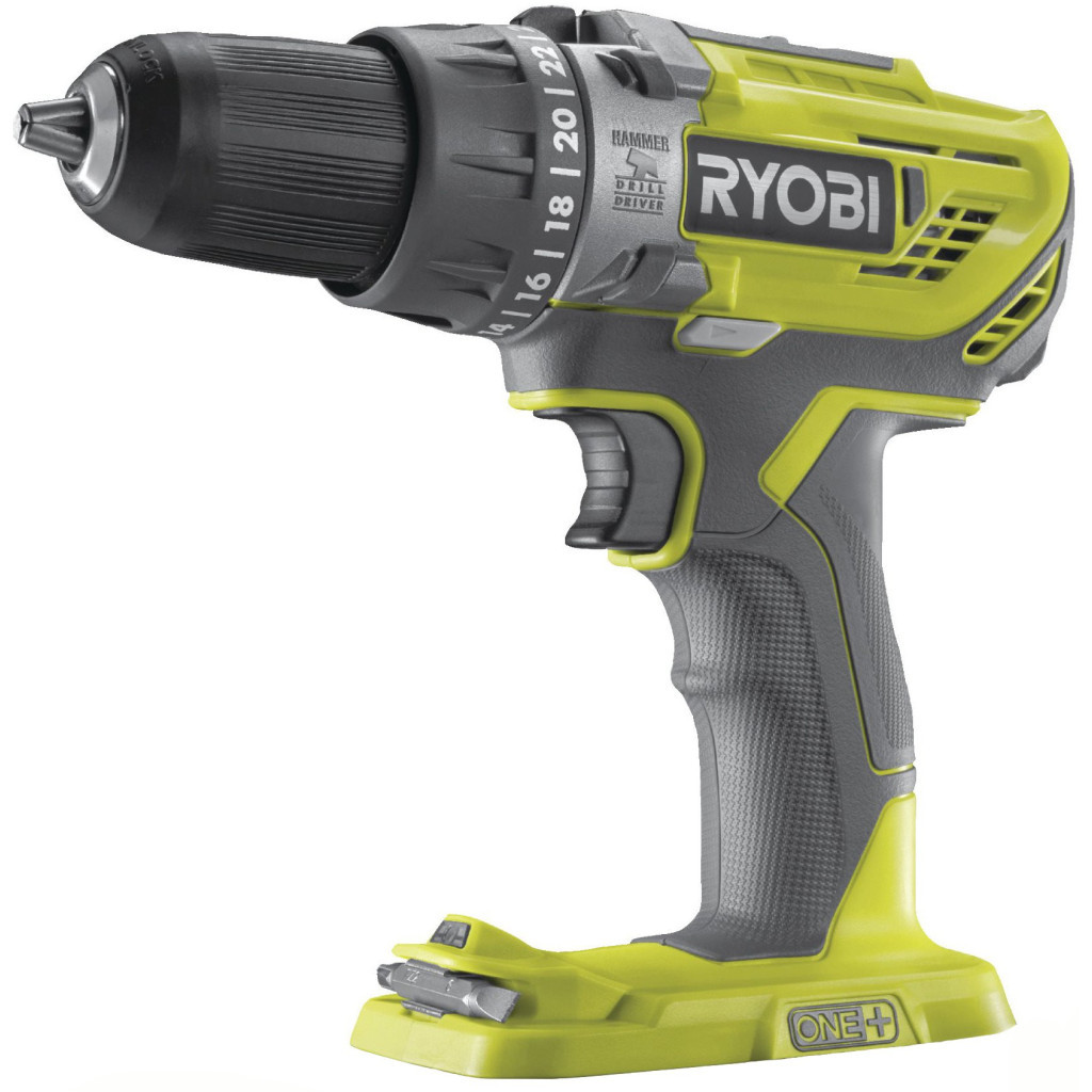 Шуруповерт Ryobi R18PD3-220TAH, ONE+, 2x2Ah, набір ручного інструменту, кейс (5133005506) - зображення 2
